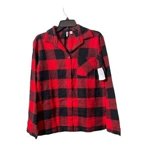 𝅺nordstrom Buffalo plaid pajama top